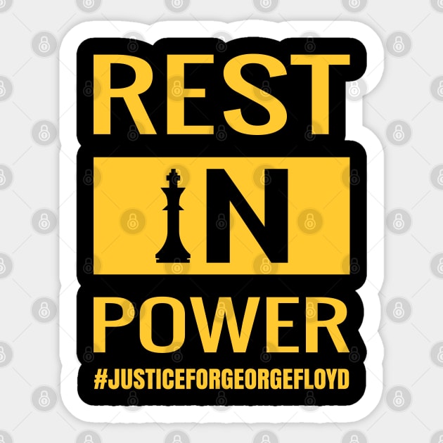 Rest In Power, George Floyd, Black Lives Matter, Civil Rights Sticker by UrbanLifeApparel
